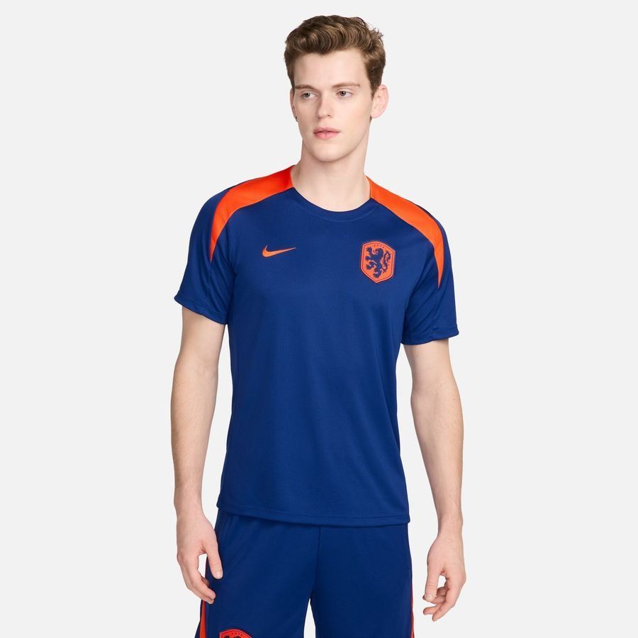 Pays-Bas T-shirt d'Entraînement Dri-FIT Strike - Bleu Marine/Orange