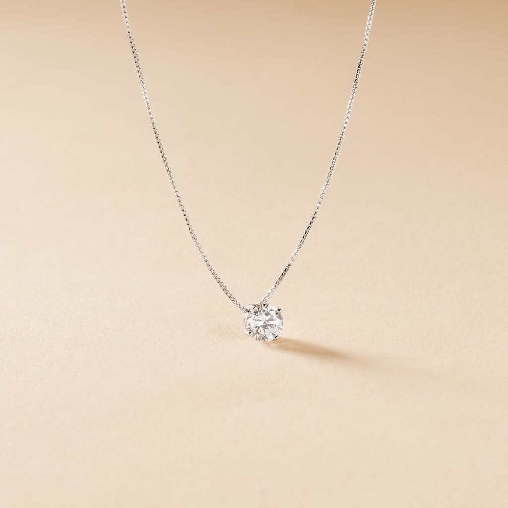 Collier Giulya Argent Blanc Oxyde De Zirconium