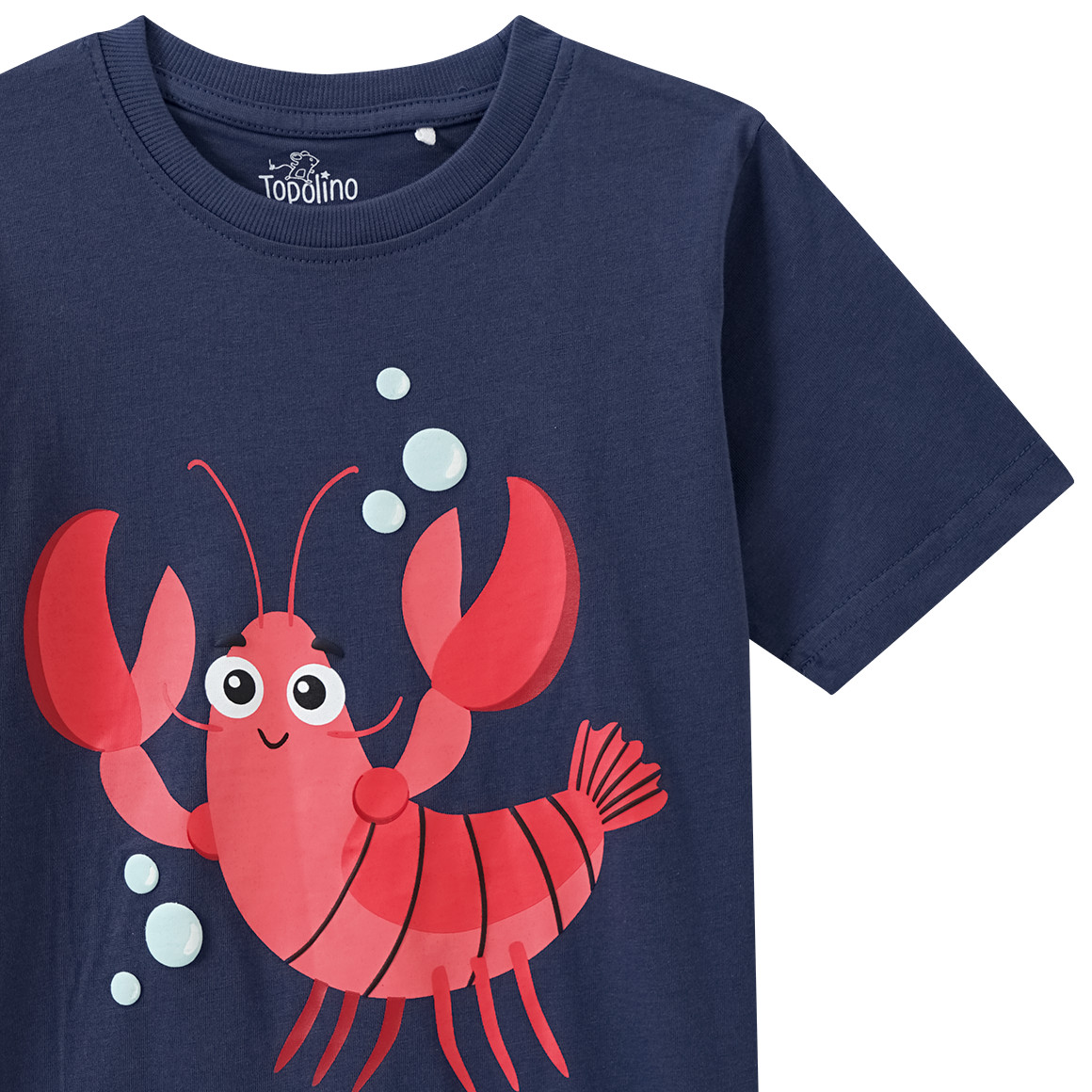 Topolino Kinder T-Shirt mit Hummer-Motiv dunkelblau