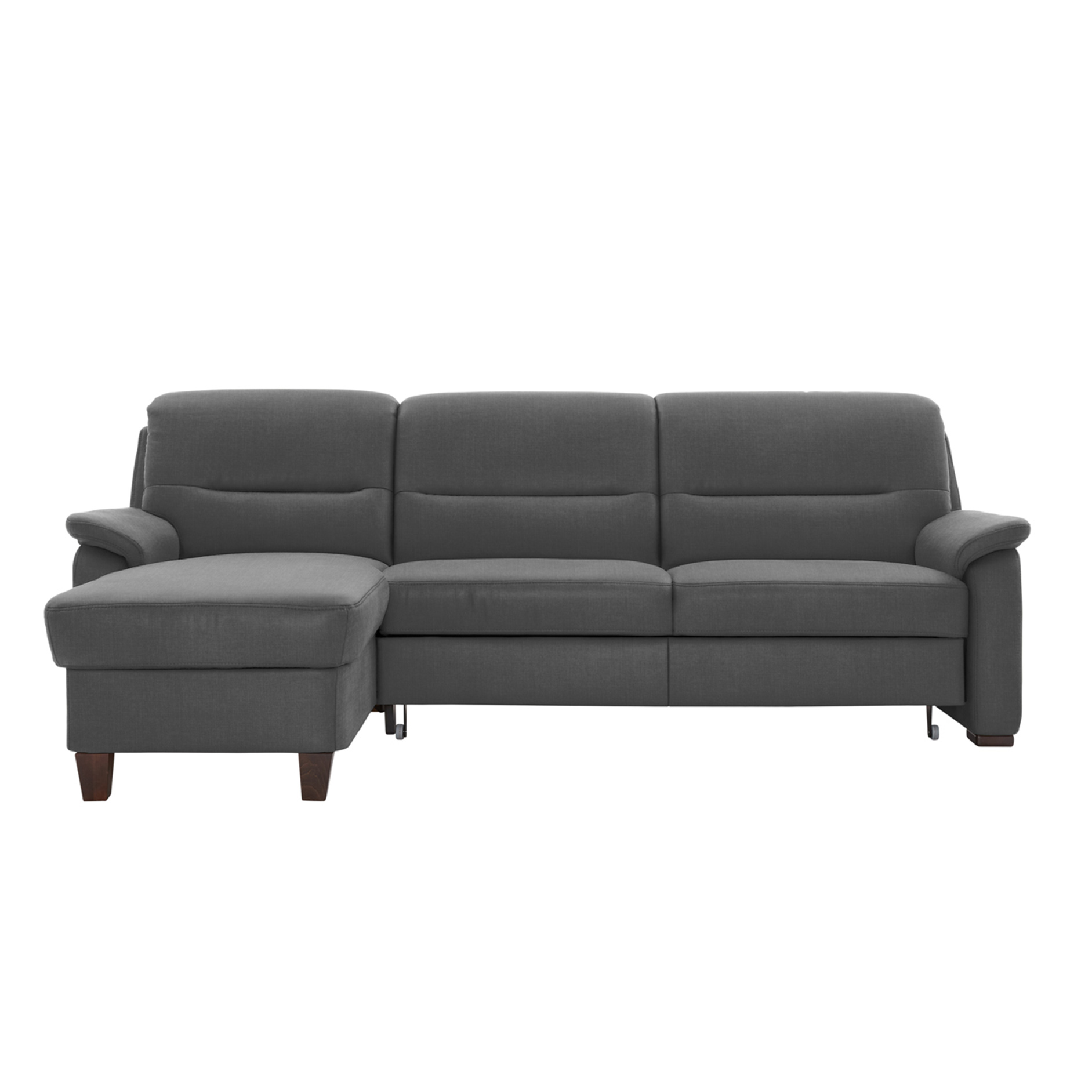 polsterpower Ecksofa - Miro grau - Basismodell - Recamiere links