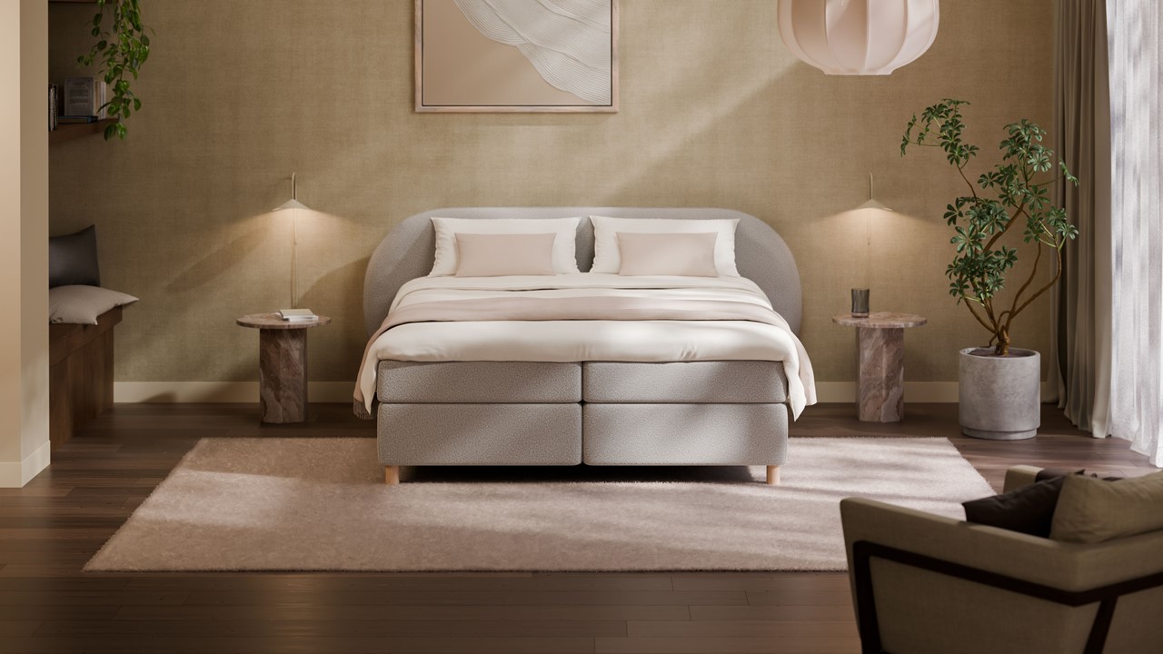Boxspring Flow - Wool look off white