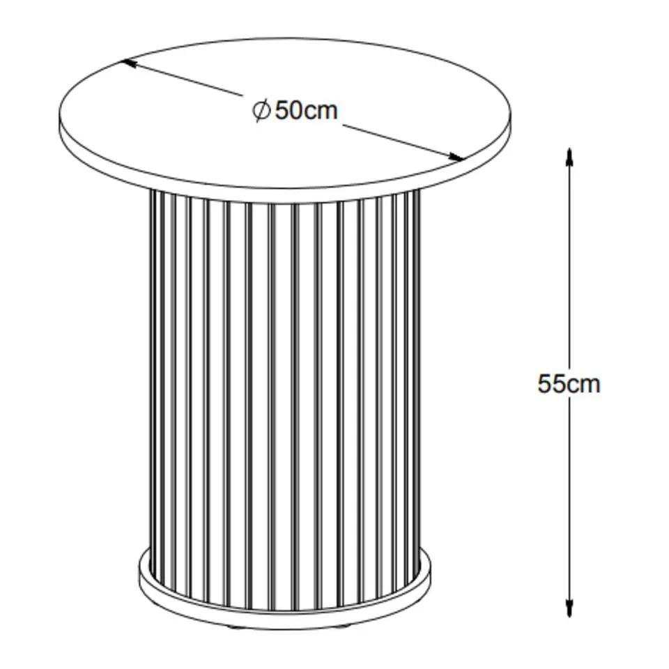 Nordic Home - Kelly bijzettafel ø50 cm - zwart