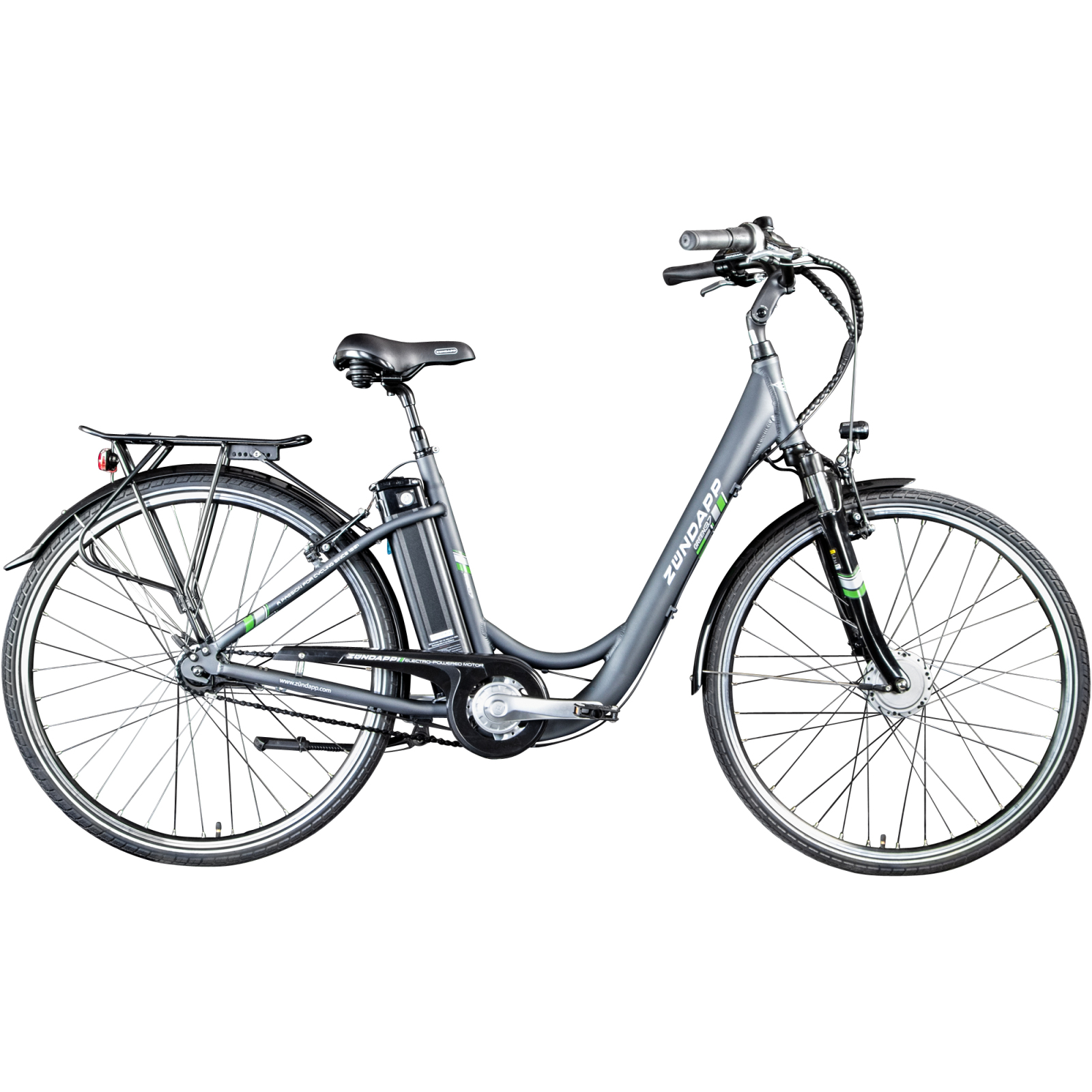 Zündapp Elektro-Damenrad GREEN 3.7 - grau - 28