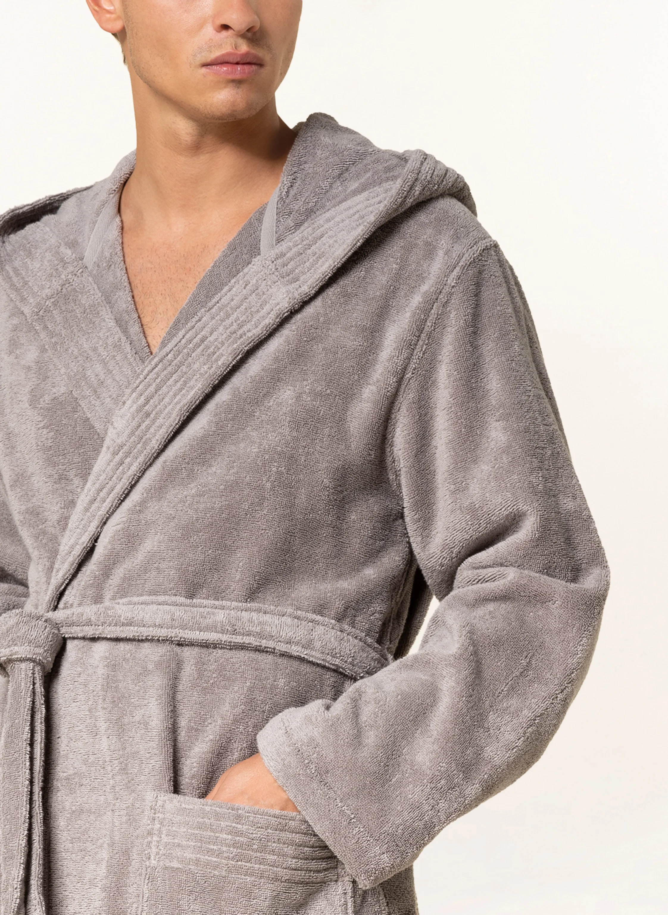 VOSSEN Unisex-Bademantel VEGAN LIFE mit Kapuze