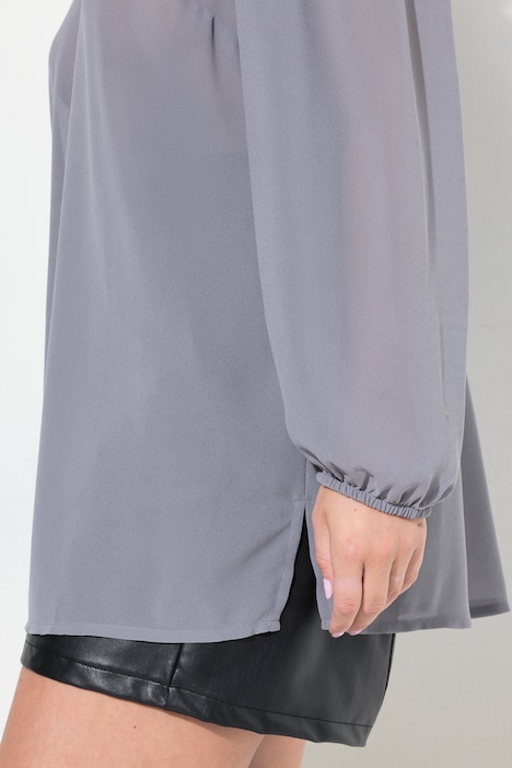 Bluse, Classic Fit, Schulter CutOut mit Spitze