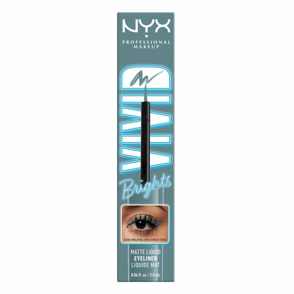 NYX Vivid Brights Matte Liquid Eyeliner Cyan Simp2 ml
