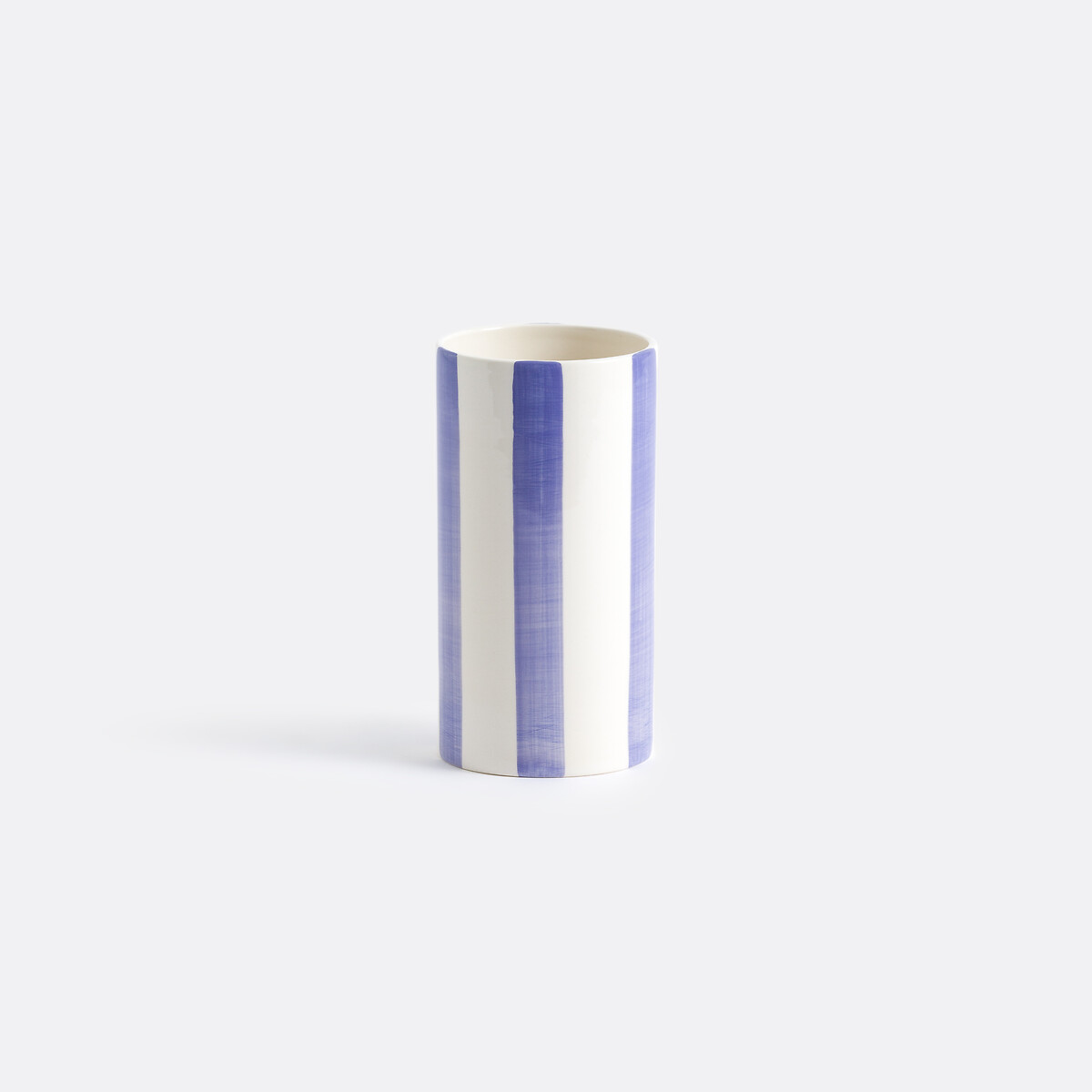 LA REDOUTE INTERIEURS<br>Vaso de cerâmica listrado, Alt.18 cm, Jaoma