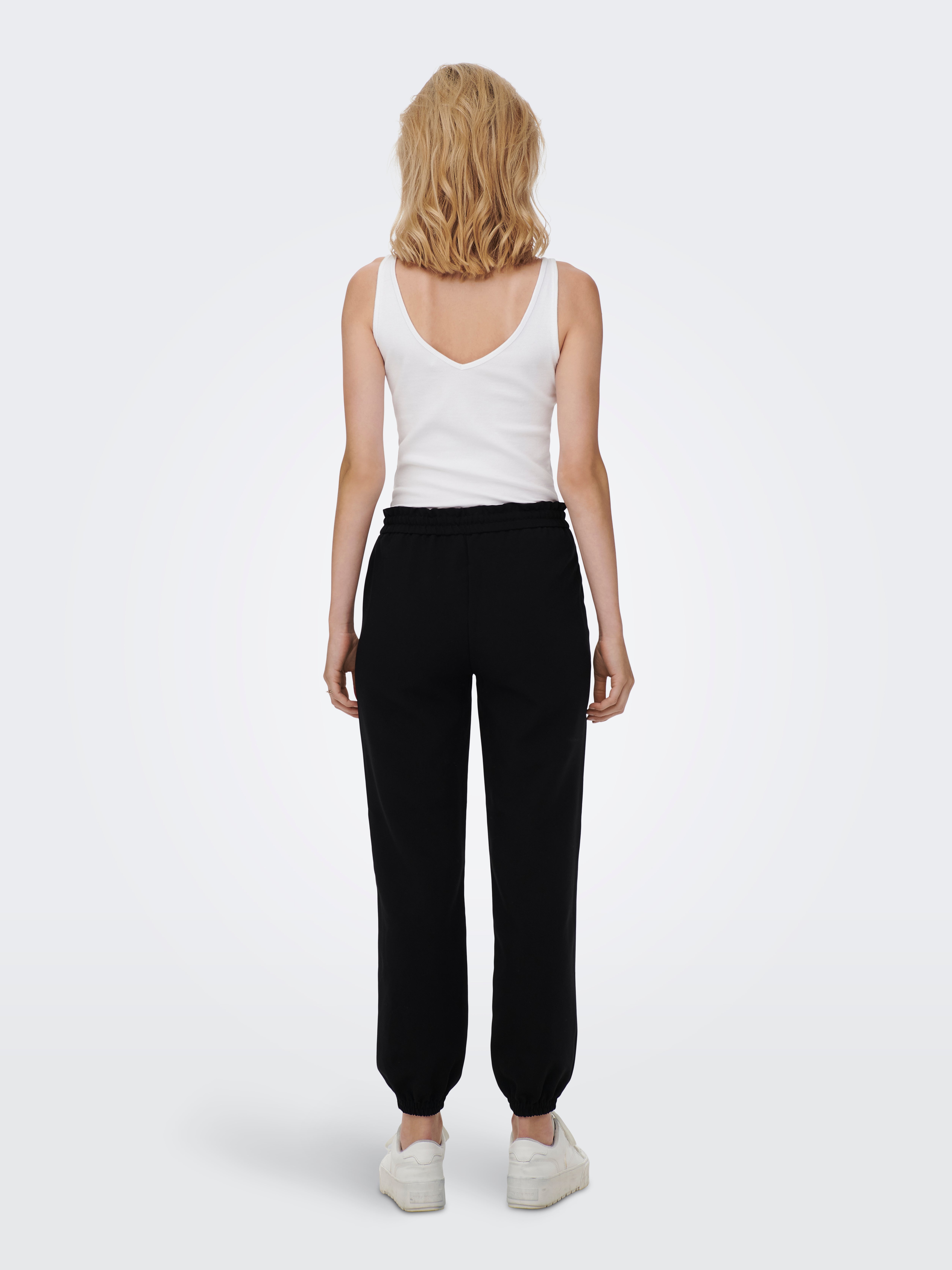 ONLMILIAN Mittlere Taille Locker geschnitten Hose Black
