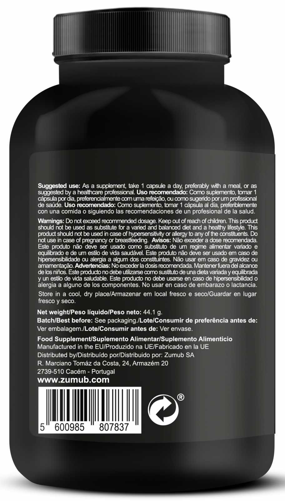 Zumub Cafeína Profissional 100 cápsulas