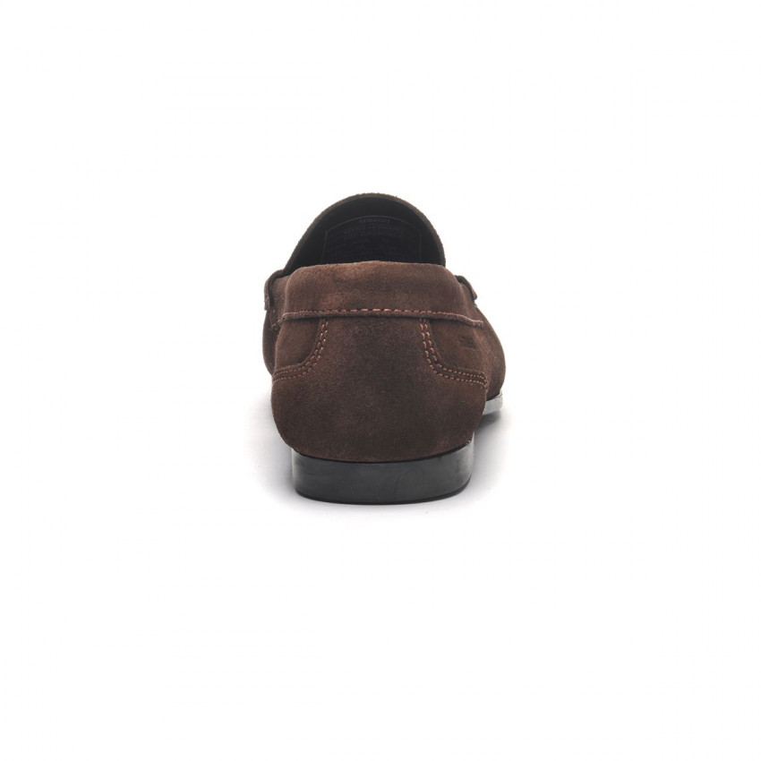 BYRON SUEDE Brown MOCASSIN-Mocassin pour homme en cuir suede