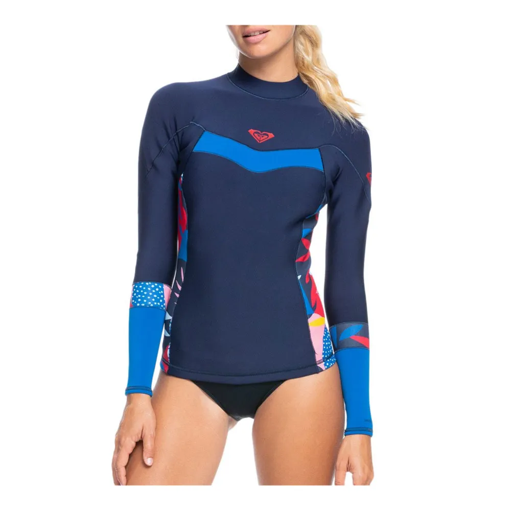 Roxy SYNCRO - Top néoprène Femme navy nights/yacht bl