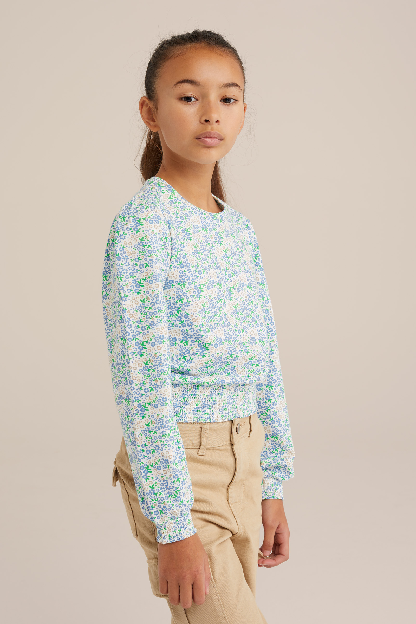 Meisjes t-shirt met dessin WE Fashion Blauw