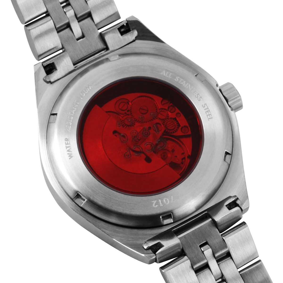 Montre automatique avec date bracelet acier inoxydable SHCHUKA