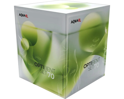 OptiBent 70 wit aquarium, ca. 68 liter, met LED-verlichting, verwarming, binnenfilter en bodem, wit glazen nano-aquarium