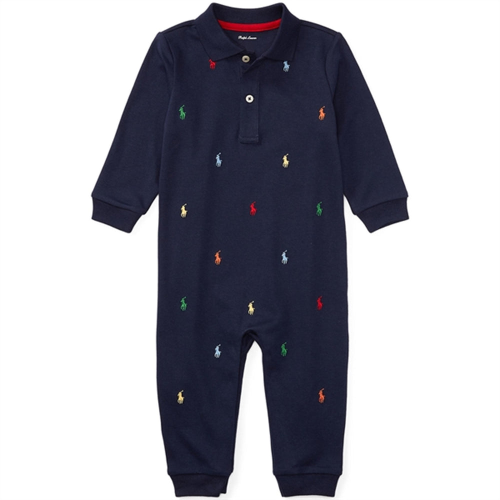 Køb Ralph Lauren Baby Boy Coverall Refined Navy
