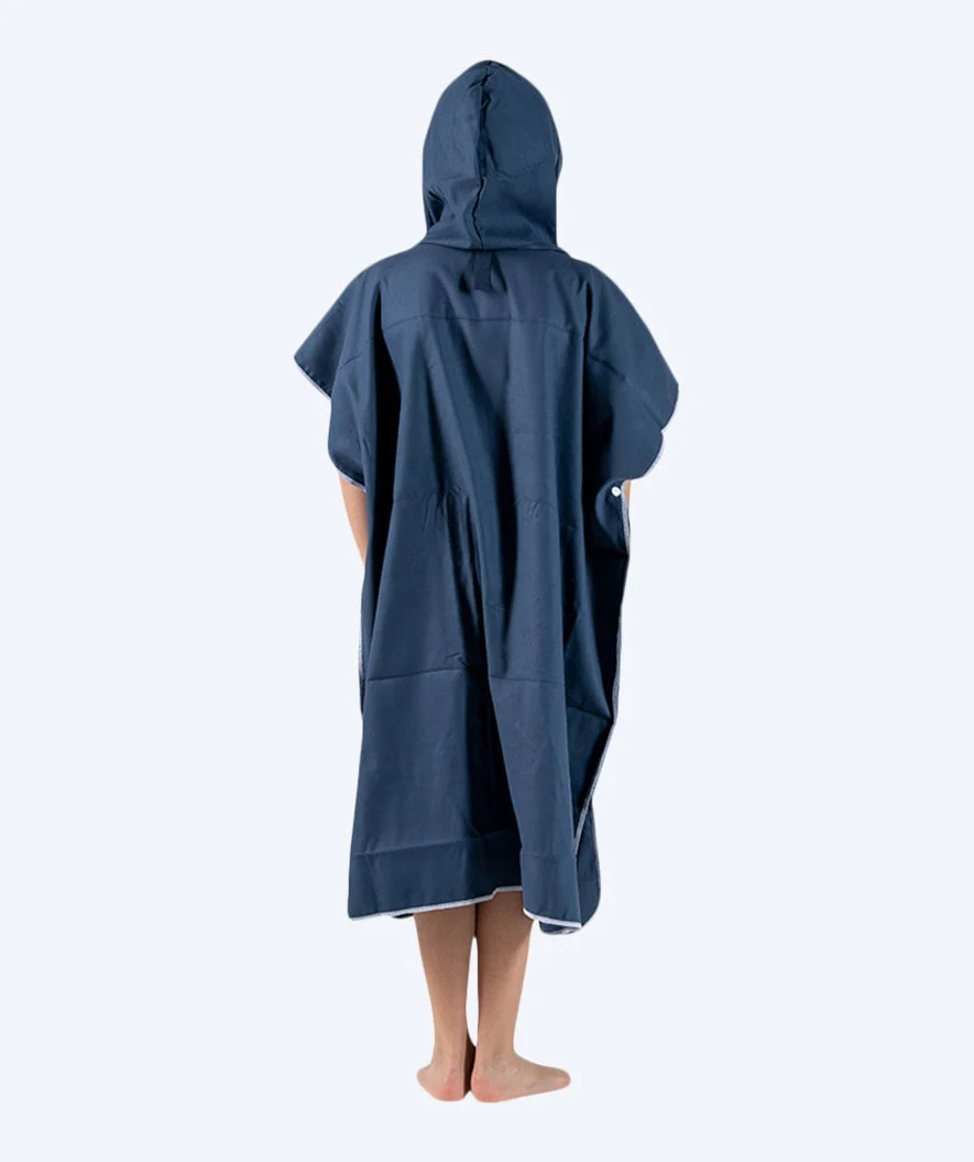 Watery badeponcho til junior - Microfiber - Mørkeblå