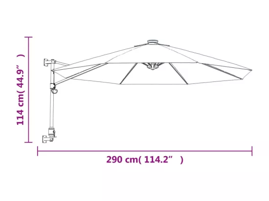 Parasol mural avec led bleue 02_0008678