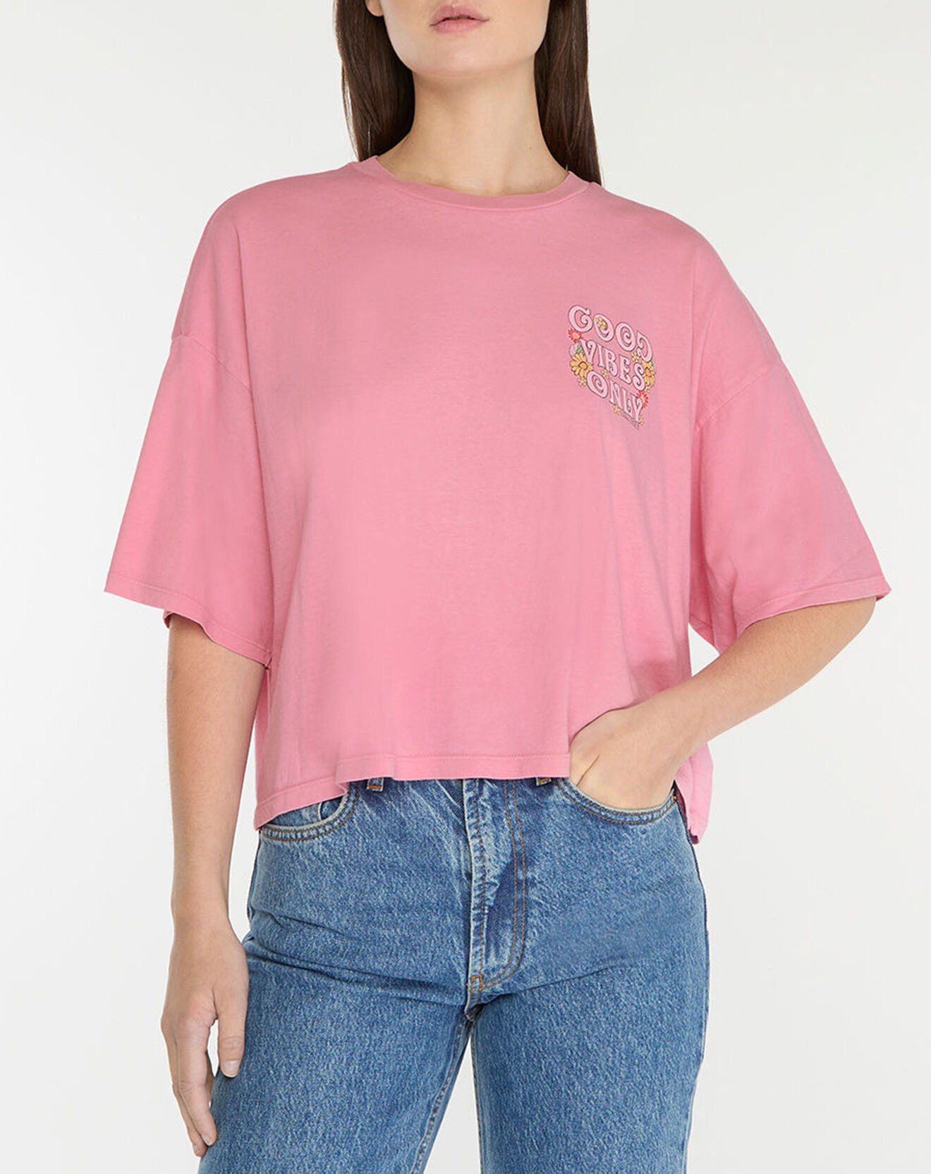 Billabong T-Shirt Crop good vibes rose