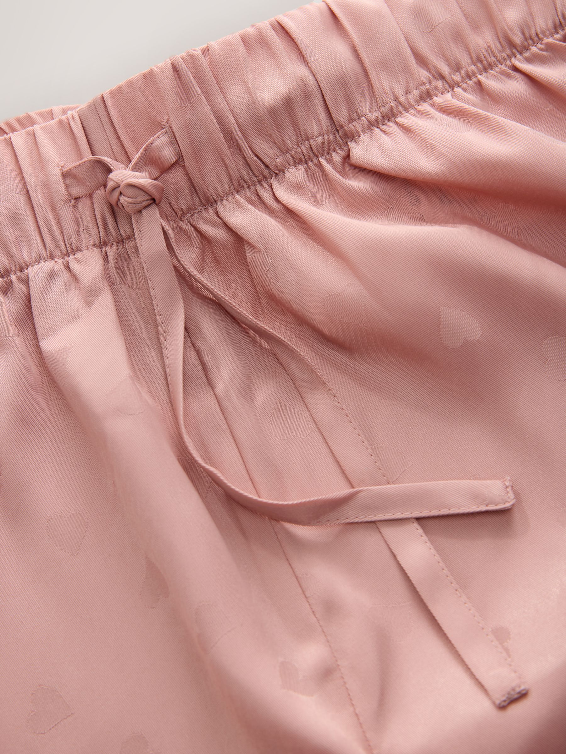 Roze - Satin Jacquard Pyjama Shorts
