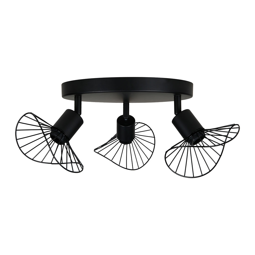 Lot de 3 spots rampe CAPELINE noir 30x18x30cm