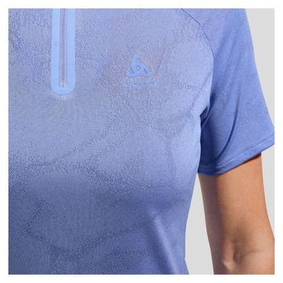 Polo Femme Odlo Ascent Chill-Tec Bleu