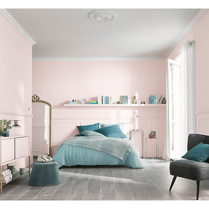 Peinture résistante murs, boiseries et métal GoodHome rose Kyoto mat 2,5L