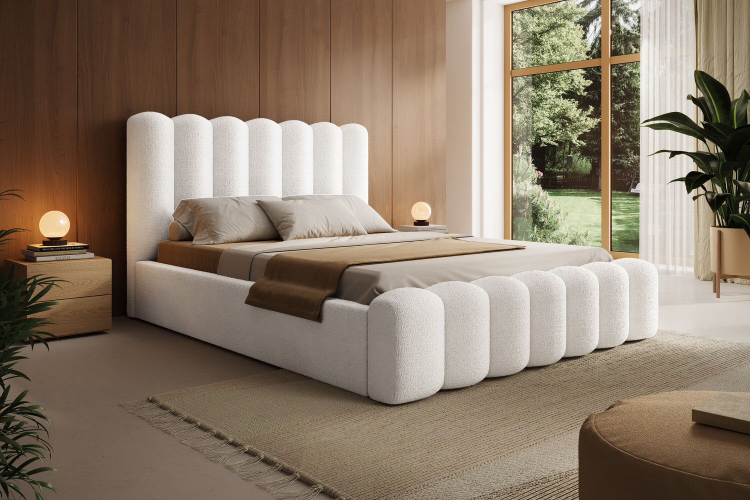 Trae Mobler Amore 160 x 200 cm Gestoffeerd Bed Naturel