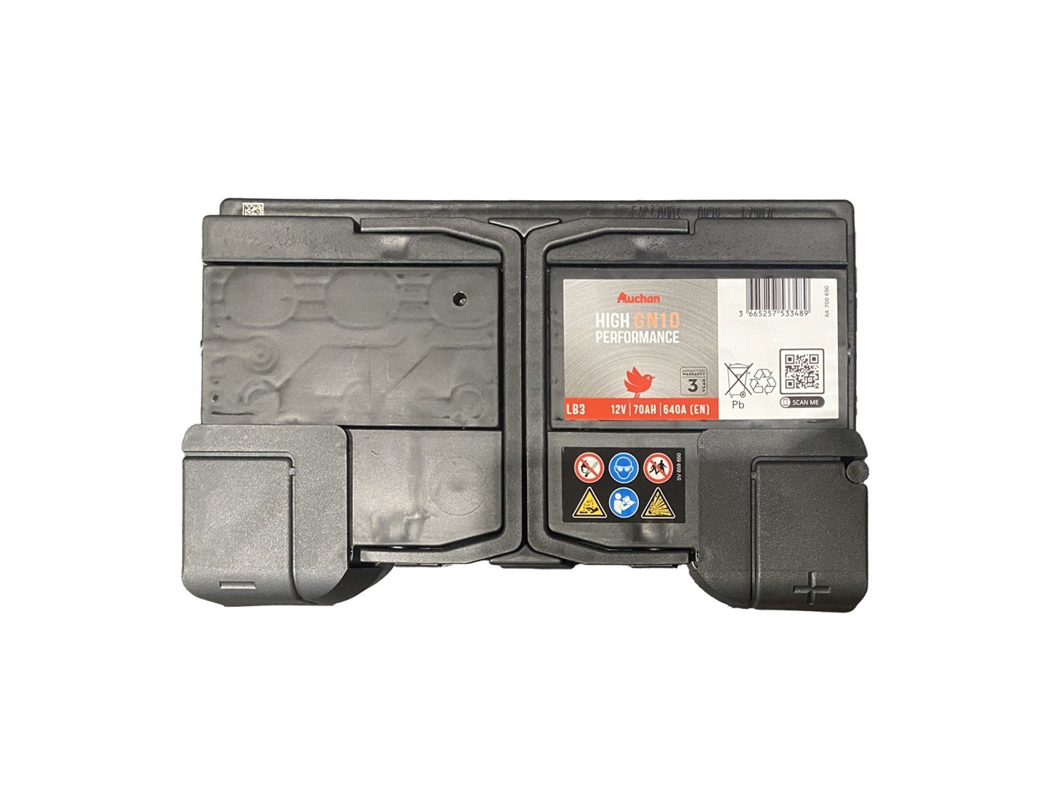 BATERIA AUTO AUCHAN GN10 70AH/640A