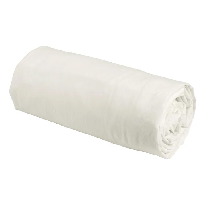 La cerise sur le gâteau Drap-housse Celeste en coton bio | Blanc