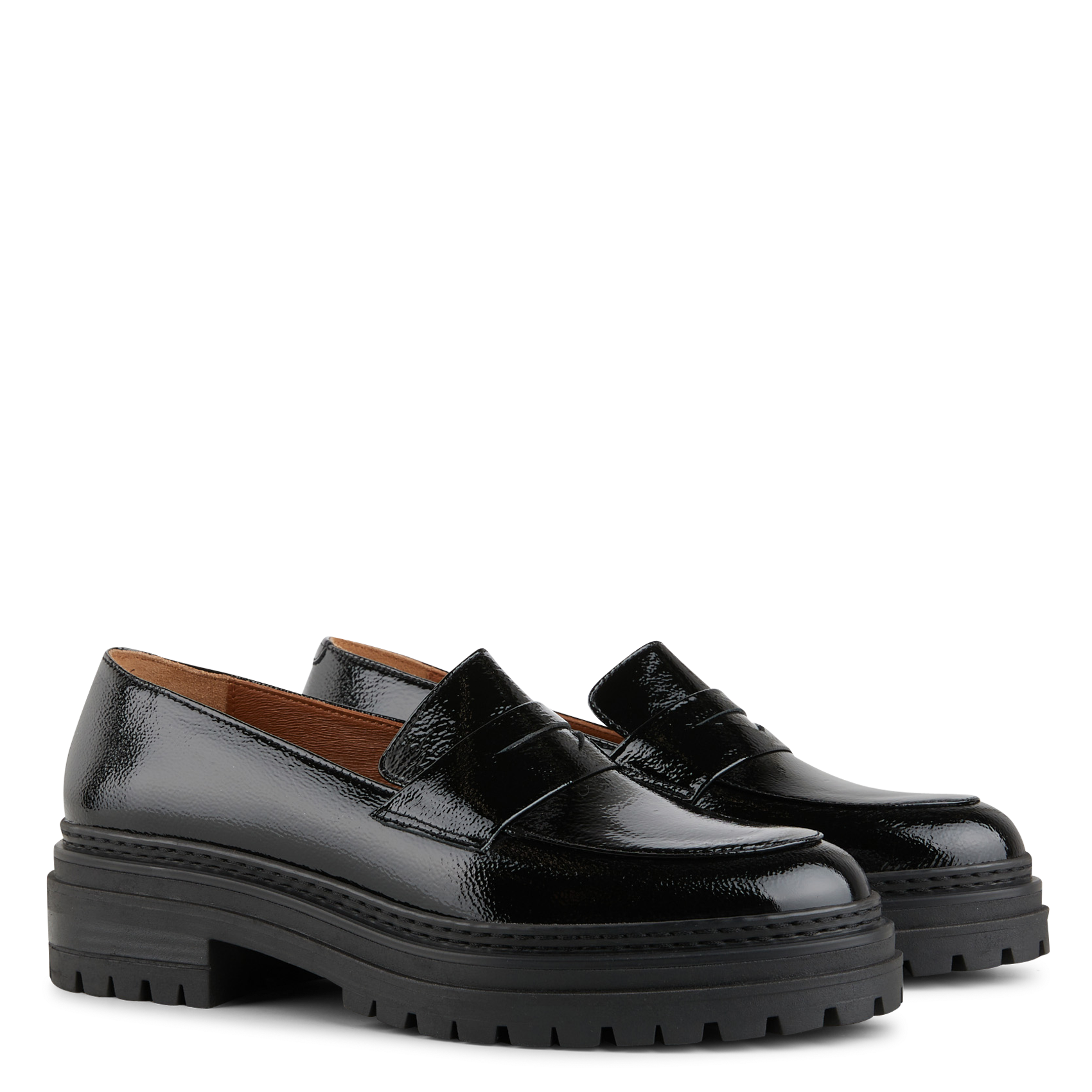 AMALIA - Mocassins en cuir lisse | Noir