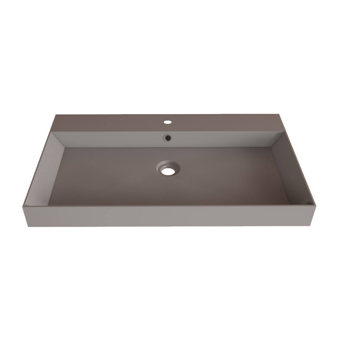SaniGoods Kolo wastafel 80cm met 1 kraangat mat leigrijs
