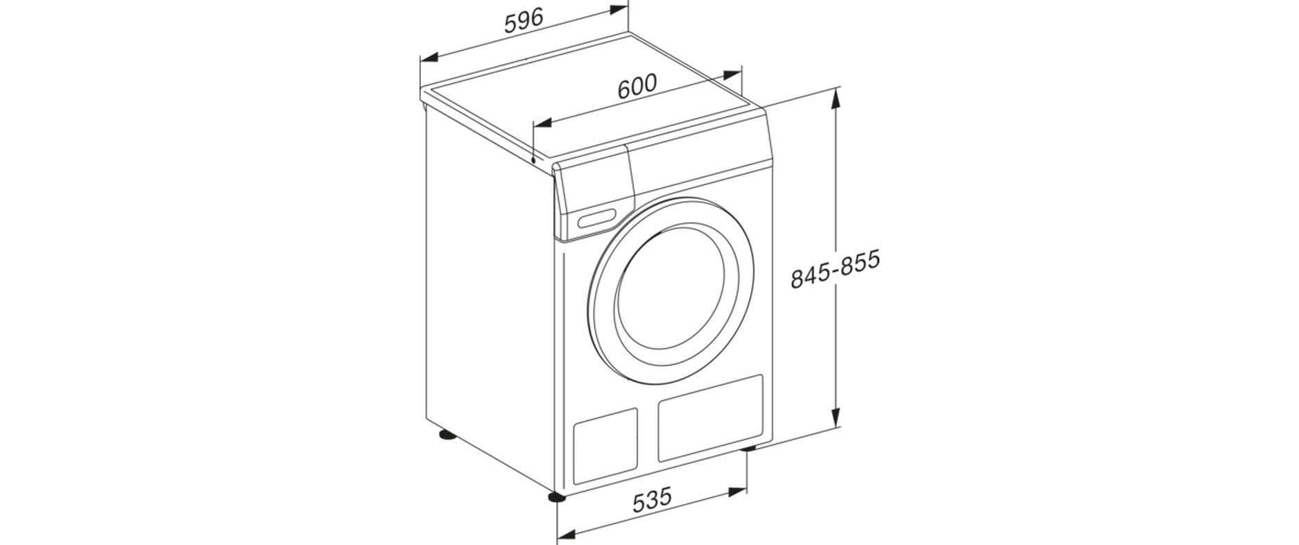 Waschtrockner WTD 100-60 CH 8 kg / 5 kg<br>Tumbler zum Waschen und Trocknen in einem