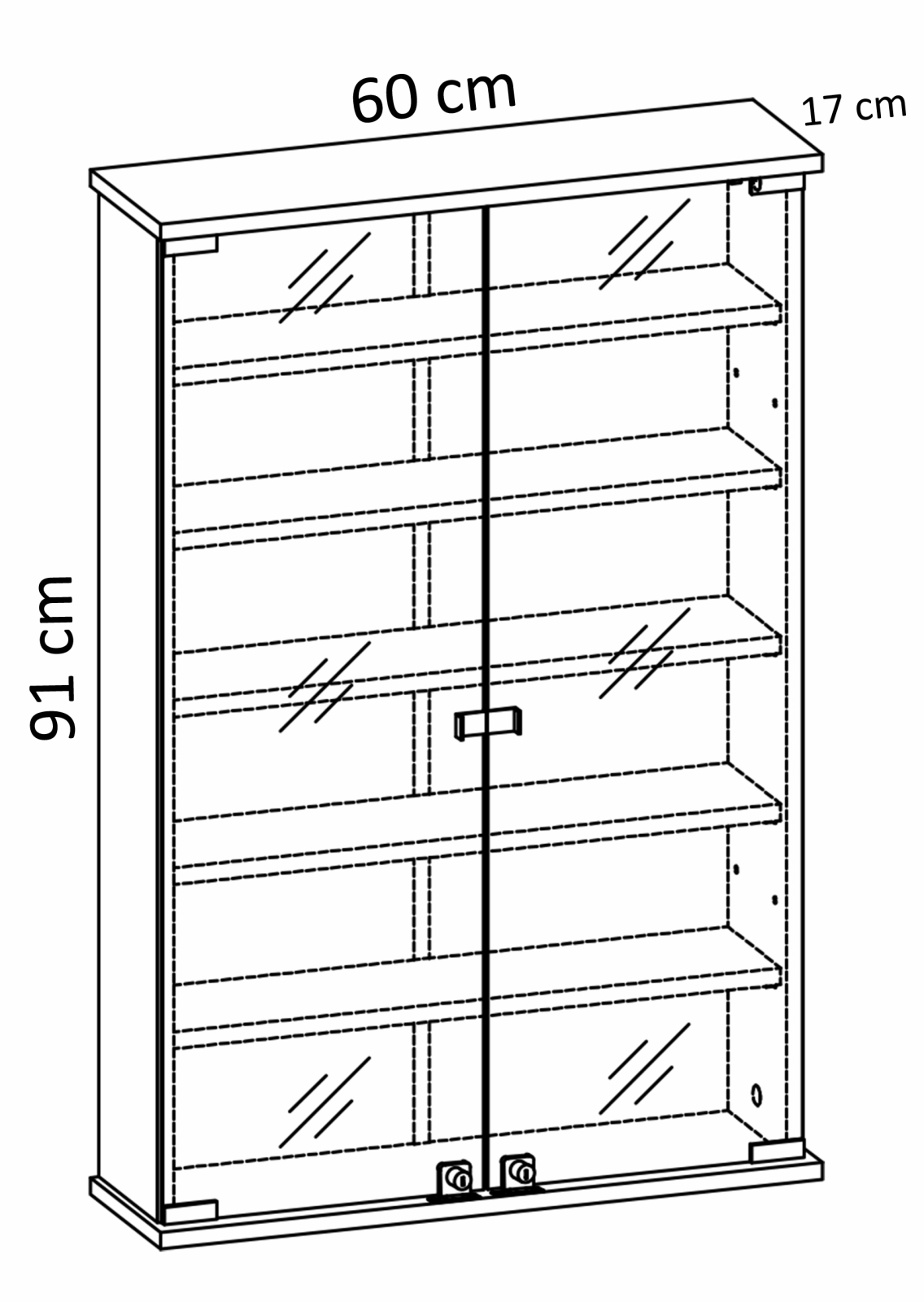 Medizinschrank HONULA - weiß - 60 cm breit