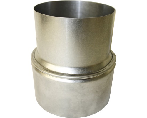 Bertrams kachelpijpverlenging Ø 100-120 mm vuurgealuminiseerd zilver