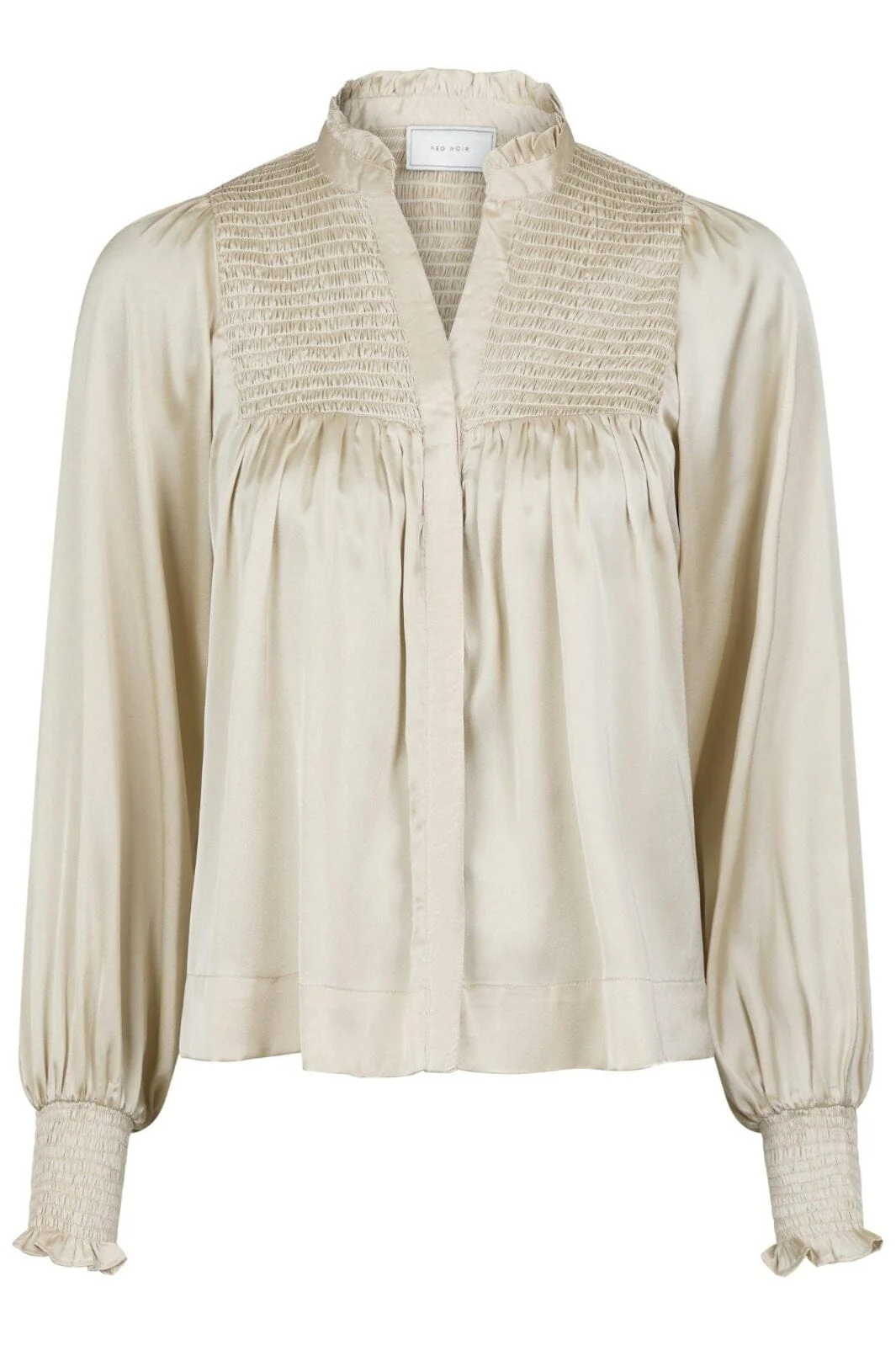 Neo Noir Jill Smooth Satin Blouse