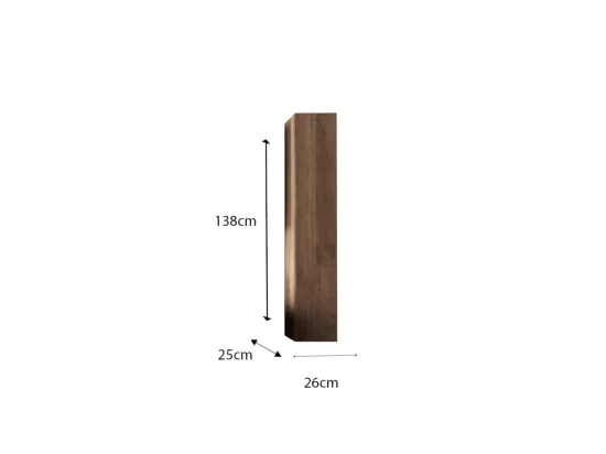 Meuble de salle de bain suspendu FRASSI – 1 porte – Chêne clair – Design moderne
