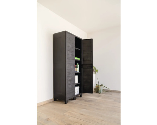 Tuinhuis, gereedschapsschuur Woody groot 78 x 46 x 182 cm antraciet