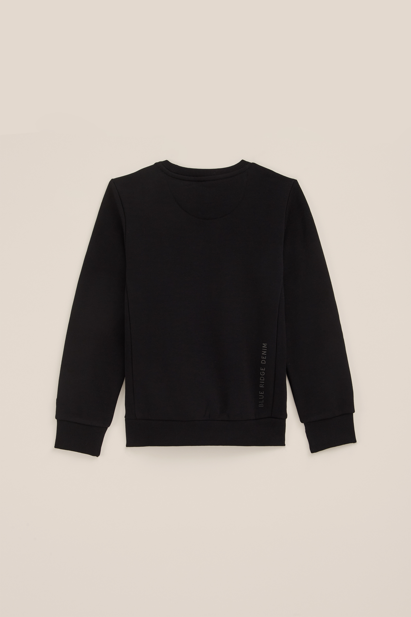 Unisex sweater met geribde details Blue Ridge Zwart