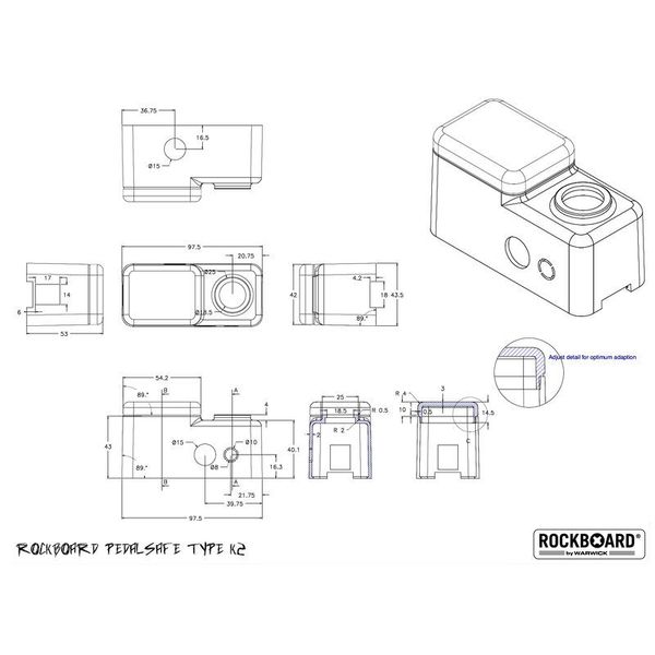 Rockboard Pedalsafe Type K2 RB-MP