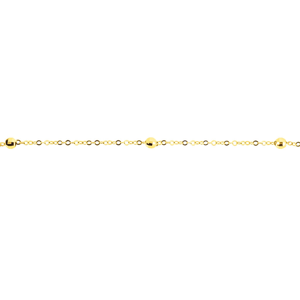 Bracelet Chaine Boules Alternees Or Jaune