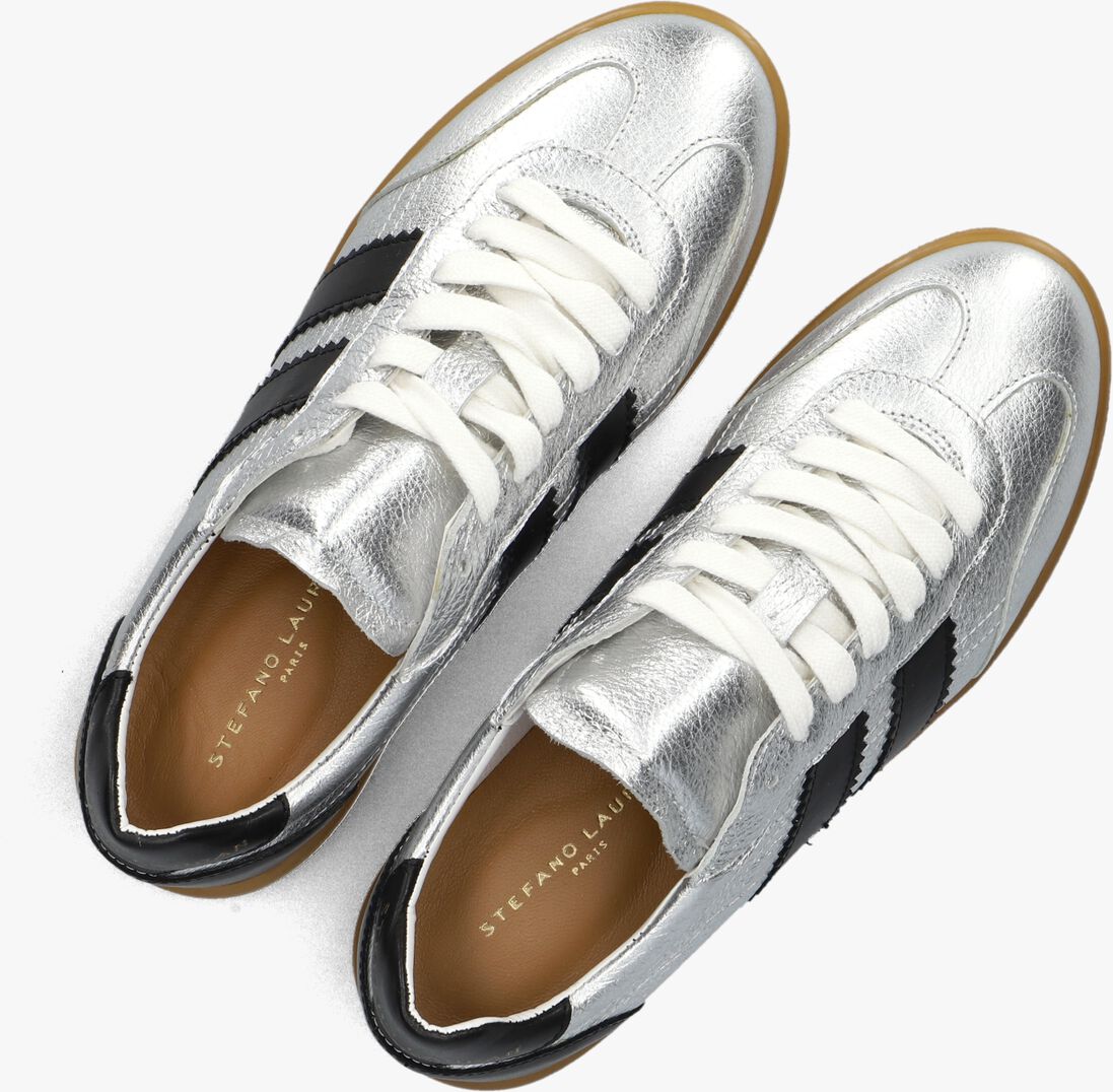 zilveren stefano lauran lage sneakers 1white101