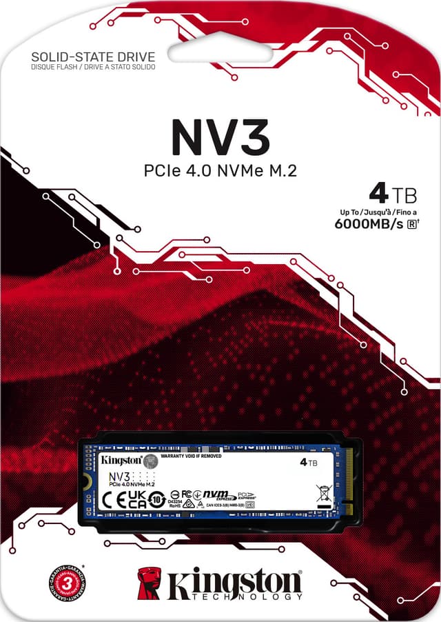 Kingston NV3 M.2 NVMe Gen 4 internal SSD (4TB)