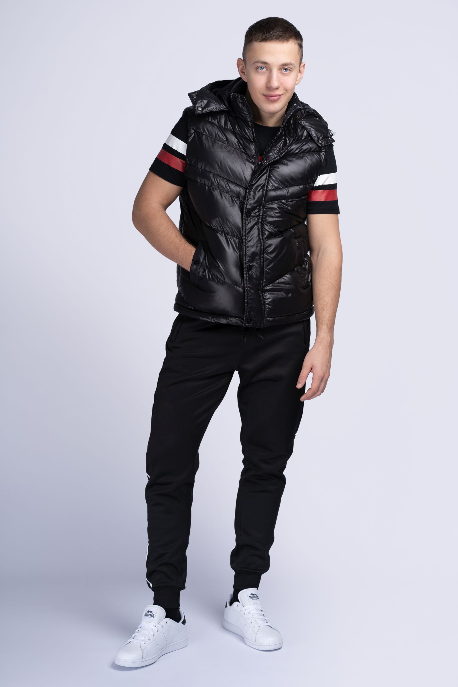 Lonsdale Herren Weste mit Kapuze ALLERSTON
