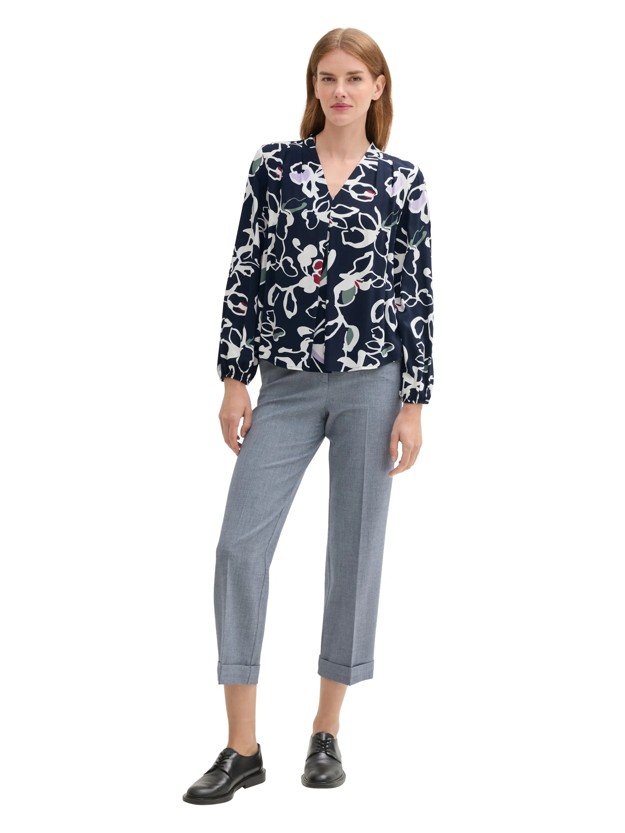 Damen Schlupfbluse mit Alloverprint