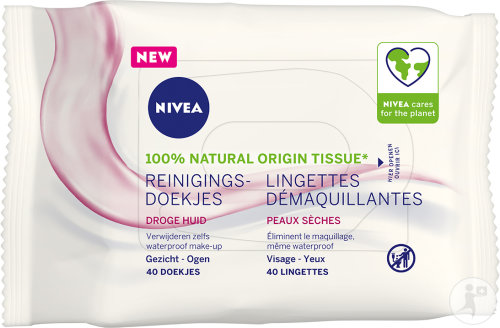 Nivea Essentials 3en1 Lingettes Démaquillantes Peaux Sèches Et Sensibles 40 Pièces