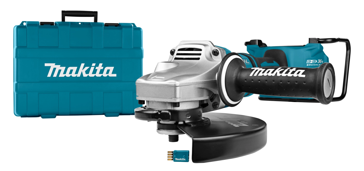 Makita DGA901ZKU1 LXT 36V (2x18V) Li-Ion Accu Haakse slijper body in koffer - 230mm
