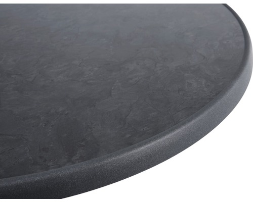 Tuintafel met Sevelit tafelblad Ø 86 x H 72 cm, opvouwbaar, leisteen