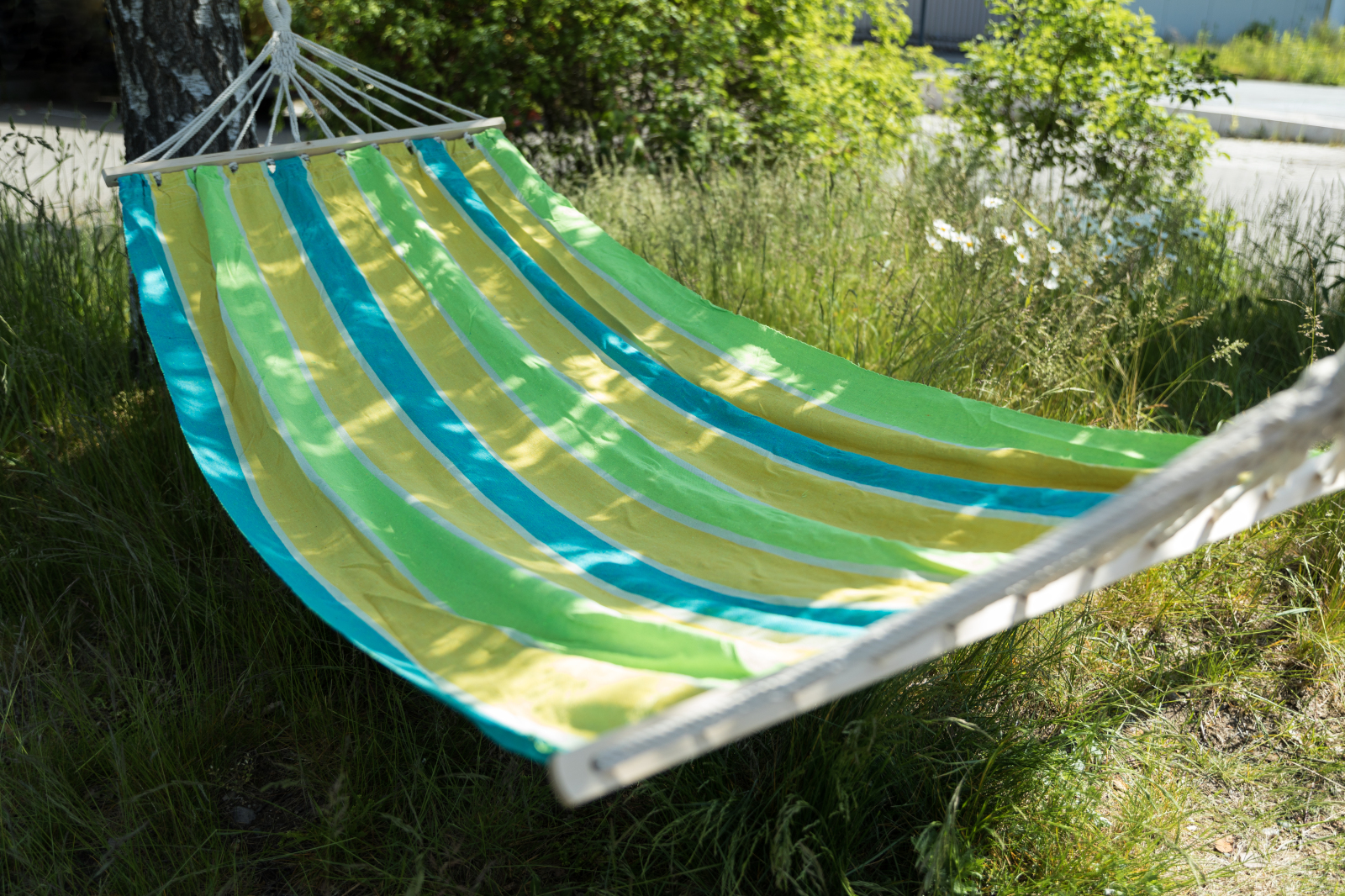 Hängematte OLYMPIA - grün-gelb-blau - 100x200cm