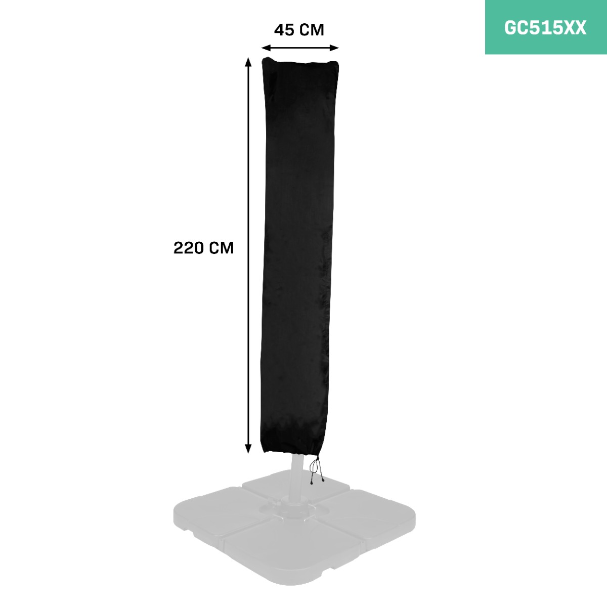 VONROC 220 x 45 cm parasolhoes