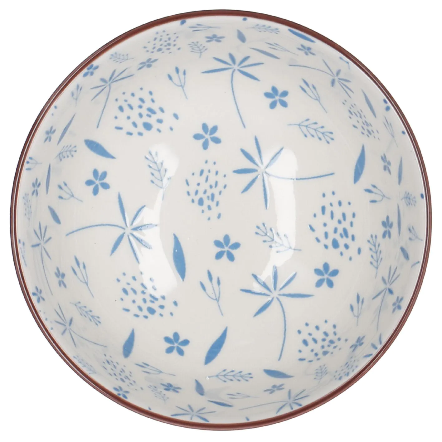 Schale China, 350 ml, blau, Gräser, 12 cm